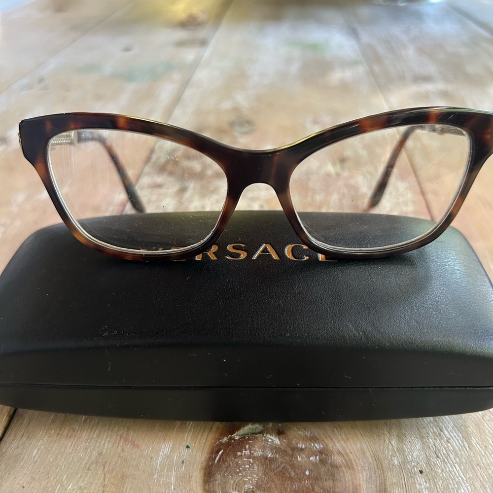 Versace gold and tortoise shell eye glasses